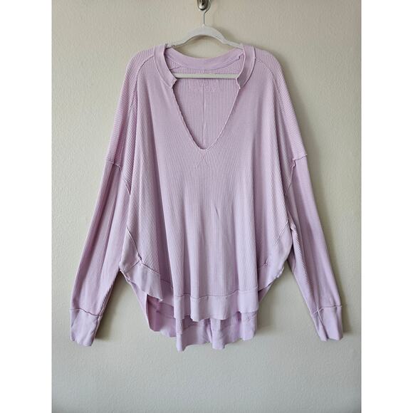 Free People We The Free Owen Thermal Knit Top, Size L - Picture 1 of 12